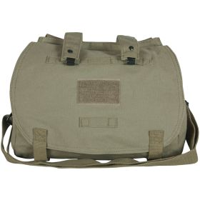 RETRO HUNGARIAN SHOULDER BAG W/PLAIN FLAP - OLIVE DRAB