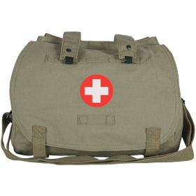 RETRO HUNGARIAN SHOULDER BAG W/ CROSS - OLIVE DRAB