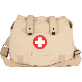 RETRO HUNGARIAN SHOULDER BAG W/CROSS - KHAKI