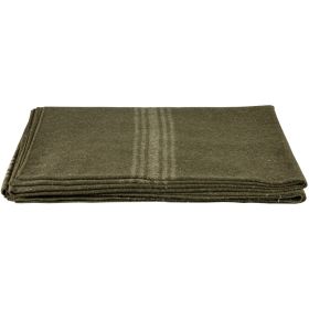 KHAKI-STRIPED OLIVE DRAB BLANKET