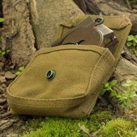 CANVAS COMPASS POUCH - BLACK