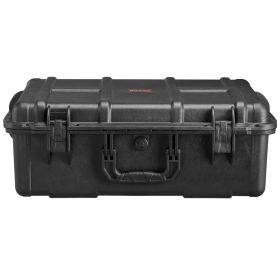 Weatherproof Hard Case, Heavy Duty Protective Dry Box Case with Pre-cut Foam, and Retractable Pull Handles for Travel, Hunting, Military, Tactical