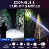 RECHOO Tactical Flashlights â€“ 4 Pack Bright Zoomable LED Flashlights, High Lumen 5-Mode Waterproof Pocket Torch for Emergency