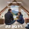 Inflatable Tents for Camping, 3-5 Person Easy Setup Blow up Tent with Hand Pump, 300D Oxford 4 Season Glamping Tent with Canopy, Stove Jack