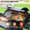 62 inch Portable Charcoal Grill, Propane Gas Grills with Cover and Cart, Heavy Duty Iron BBQ Grill, Mini Tabletop Smoker for Outdoor Cooking