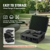 Weatherproof Hard Case, Heavy Duty Protective Dry Box Case with Pre-cut Foam, and Retractable Pull Handles for Travel, Hunting, Military, Tactical