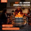 Smokeless Fire Pit Stove Bonfire, H: 15.4 in x Dia: 15.7 in ,Wood Burning Fireplaces with Removable Ash Pan