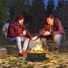 Hammock Camping Chair Set of 2, Adjustable Back Folding Swinging Hammock Chair with Cup Holder and Padded Seat, Gray