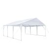 20' x 20' Heavy Duty Outdoor Party Tent, PE Tarpaulin Fabric, 6'6" Overhead, 10' Peak Ceiling, TMG-PT2020A