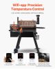 Wood Pellet Grill Smoker, 8 in 1 BBQ Grills for Outdoor Cooking, 575 Square Inches Cook Area Electric Smokers, with WiFi-app Control