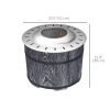 Smokeless Fire Pit, Portable Camping Bonfire Stove with Mat for Backyard Patio Picnic, Magnesium Oxide, Black