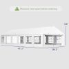 20' x 40' Party Tent, Outdoor Canopy Tent with Removable Sidewalls, 12 Windows for Parties, Wedding, Events, BBQ, White