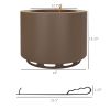 Smokeless Fire Pit, Portable Camping Bonfire Stove with Poker for Backyard Patio Picnic, Steel, Bronze