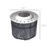 Smokeless Fire Pit Portable Magnesium Oxide Bonfire Stove with Mat Black For Patio and Picnic