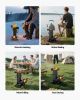 Camping Rocket Stove, Wood Burning Portable Rocket Stove with Carrying Bag for Backpacking, Carbon Steel, Burn Wood