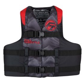 Full Throttle Adult Nylon Life Jacket (Option: S/M  Red/Black)