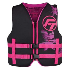 Full Throttle Youth Rapid (Option: Dry Life Jacket  Pink/Black)