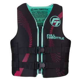 Full Throttle Adult Rapid (Option: Dry Life Jacket  L/XL  Aqua/Black)