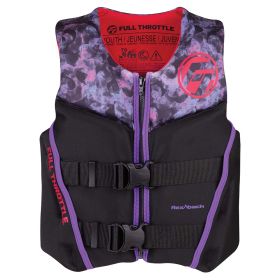 Full Throttle Youth Rapid (Option: Dry FlexBack Life Jacket  Pink/Black)