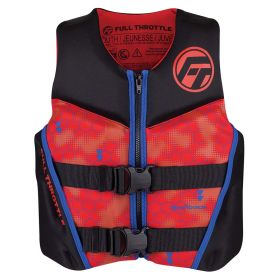 Full Throttle Youth Rapid (Option: Dry FlexBack Life Jacket  Red/Black)