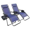 Zero Gravity Chair Patio Folding Lawn Lounge Chairs Outdoor Foldable Camp Reclining Lounge Chair with sidetable for Backyard Porch Swimming Poolside a
