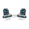 2 Packs 5-Position Outdoor Folding Backpack Beach Table Chair Reclining Chair Set
