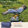 Set of 2 Zero Cravity Lounge Chairs,Outdoor Patio Folding Recliners for Pool Beach with Pillow and Cup Holder