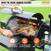 53 inch Portable Charcoal Grill, Propane Gas Grills with Cover and Cart, Heavy Duty Iron BBQ Grill, Mini Tabletop Smoker for Outdoor Cooking