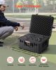 Weatherproof Hard Case, Heavy Duty Protective Dry Box Case with Pre-Cut Foam, Wheels & Retractable Pull Handles for Travel, Hunt, Military, Tactical