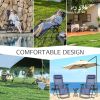 Set of 2 Zero Cravity Lounge Chairs,Outdoor Patio Folding Recliners for Pool Beach with Pillow and Cup Holder